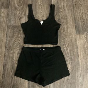 NWT Black Tank and Shorts Set